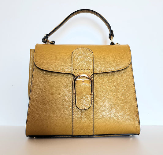 Mustard leather bag