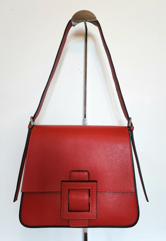 Red leather bag