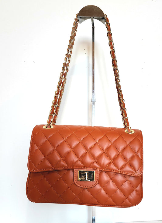 Quilted leather bag