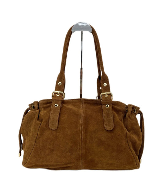 soft brown suede leather bag